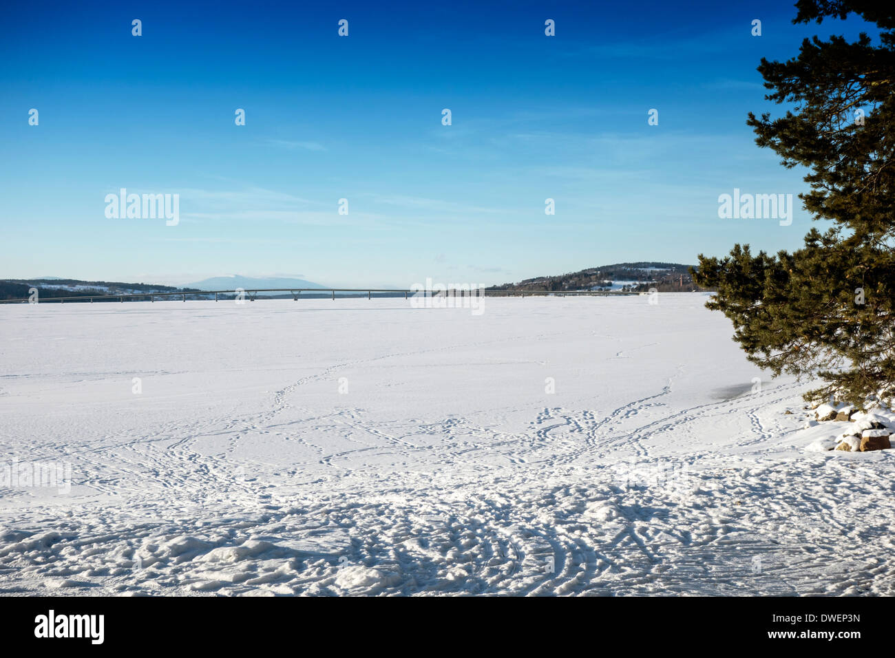 Beautiful winter landscape of Sweden Stock Photo