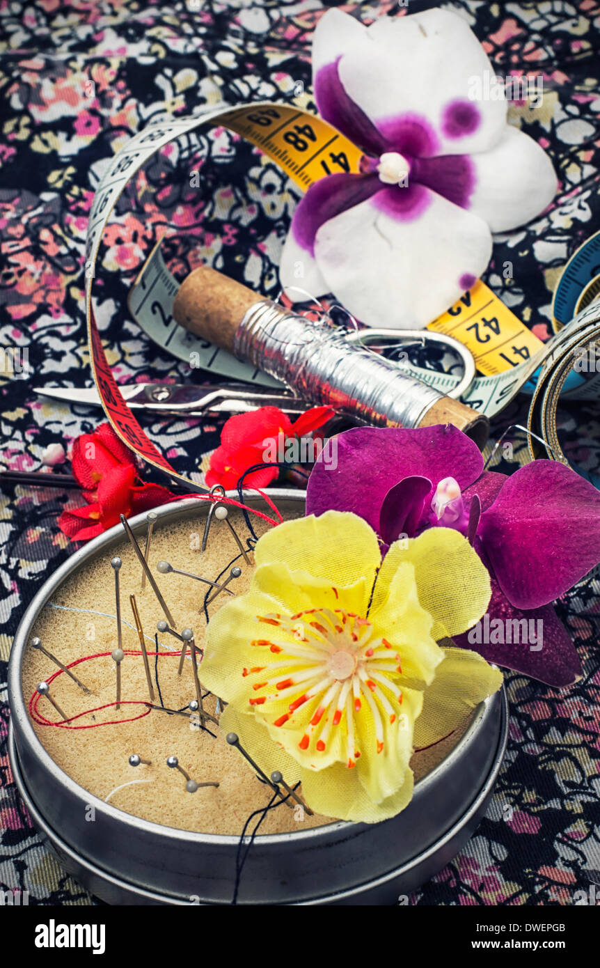 deprecated tools for sewing Stock Photo Alamy