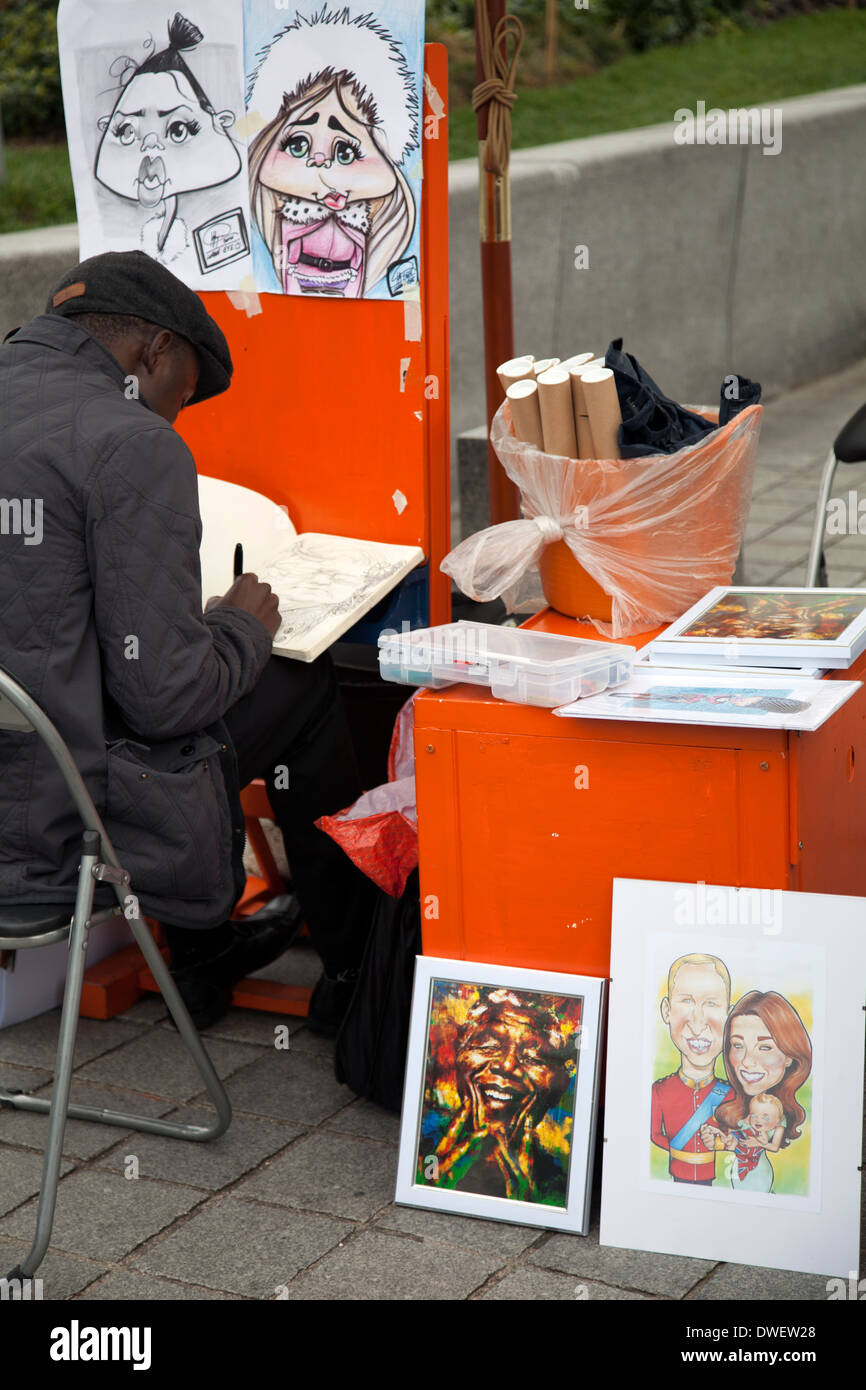 South Bank Caricature Artists On South Bank In London UK Stock Photo 