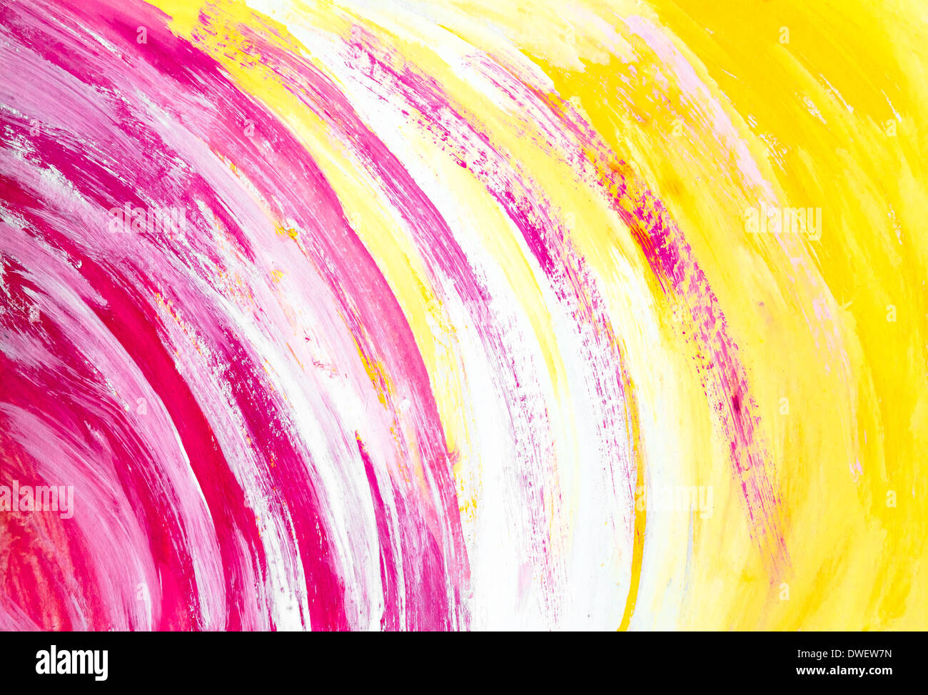 Yellow watercolor background with a colored circles Stock Photo