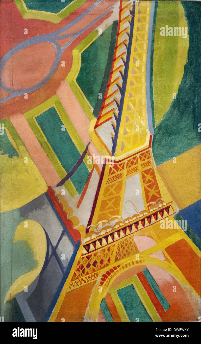 Robert Delaunay - Tour Eiffel - 1926 - Museum of Modern Art Paris Stock Photo