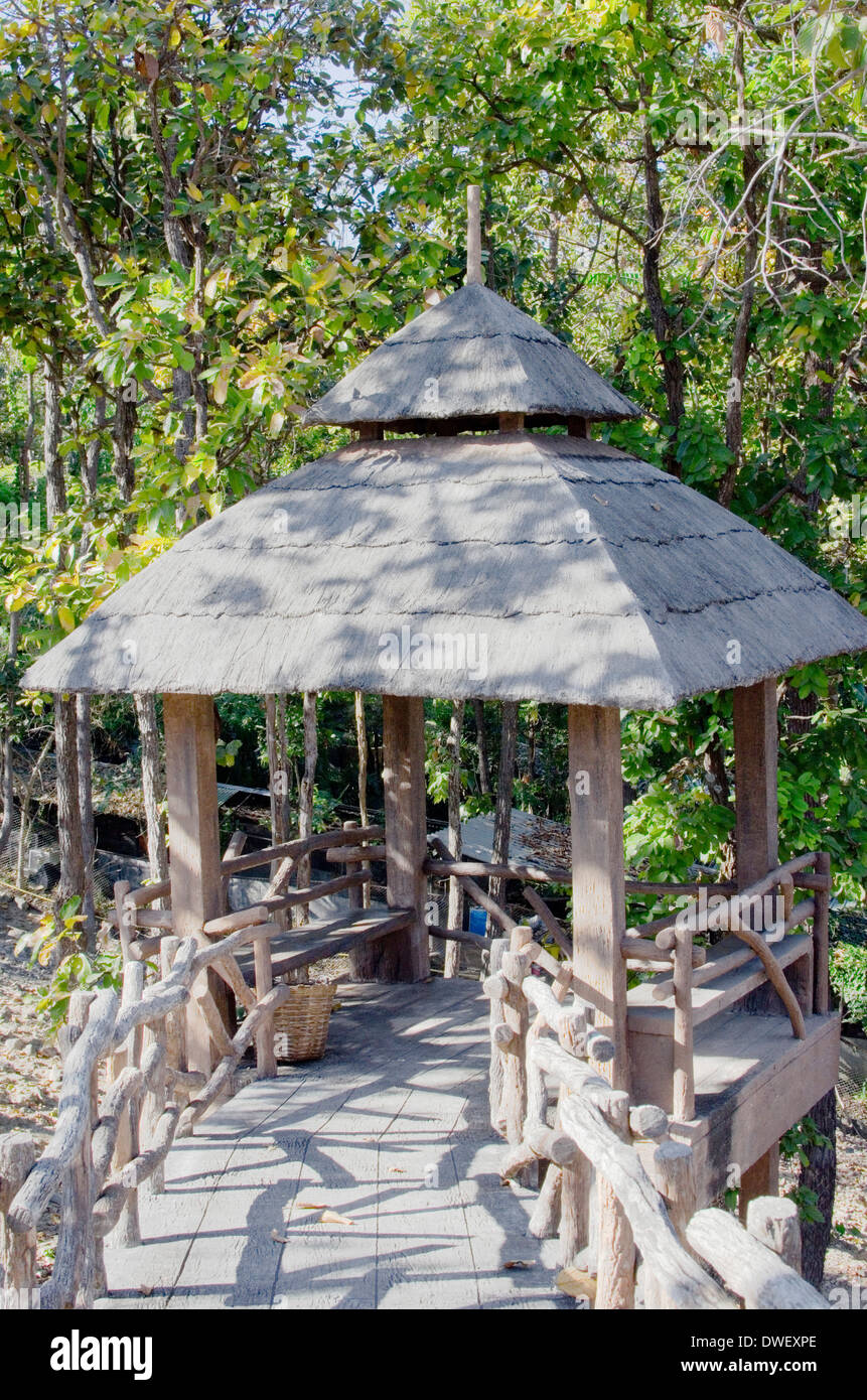 Wooden bridge abstract park hi-res stock photography and images - Alamy