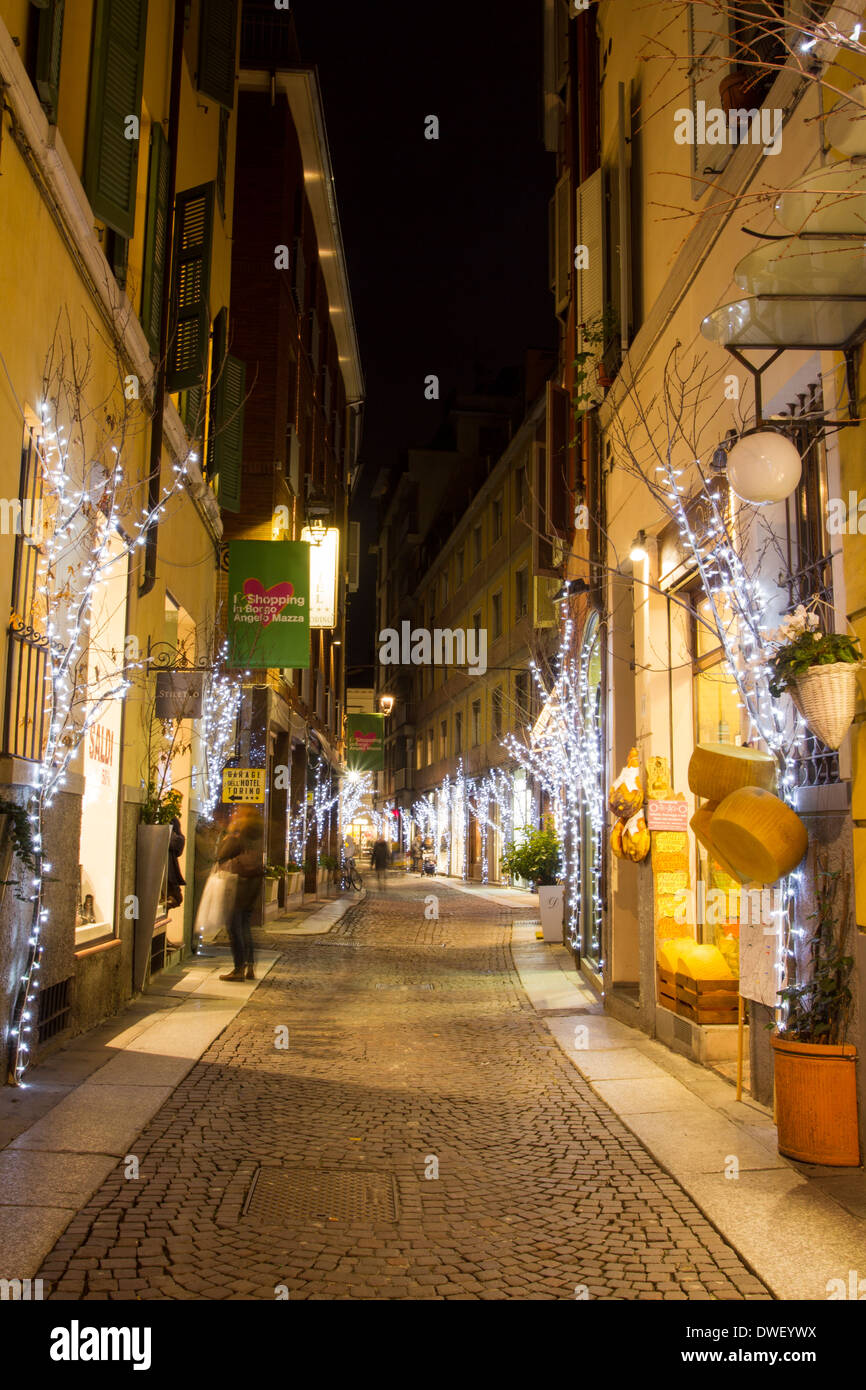 Christmas lights in Angelo Mazza, Parma, Emilia Romagna, Italy