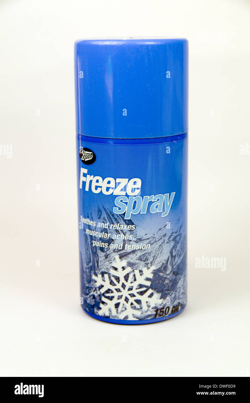 Boots Freeze Spray Pain Relief Stock Photo