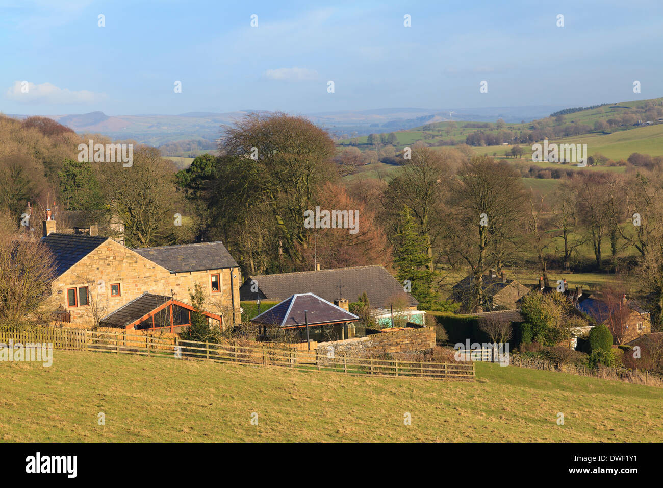 Country scene near Barnoldswick. Stock Photo