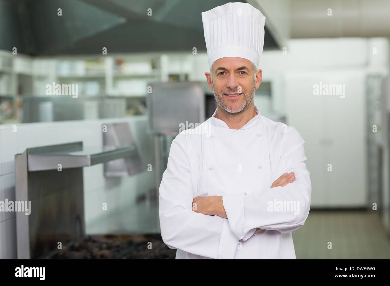 Confident chef looking at the camera Stock Photo