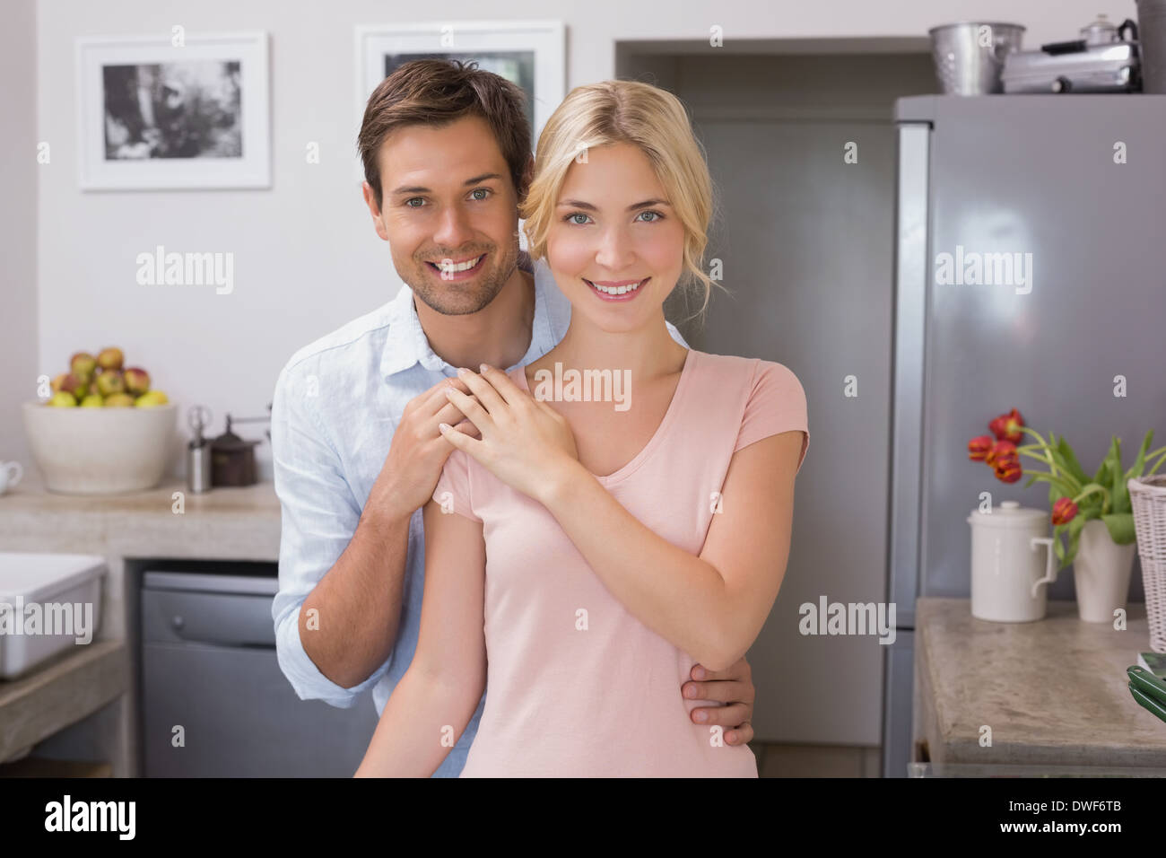 Portrait loving couple in kitchen hi-res stock photography and images ...