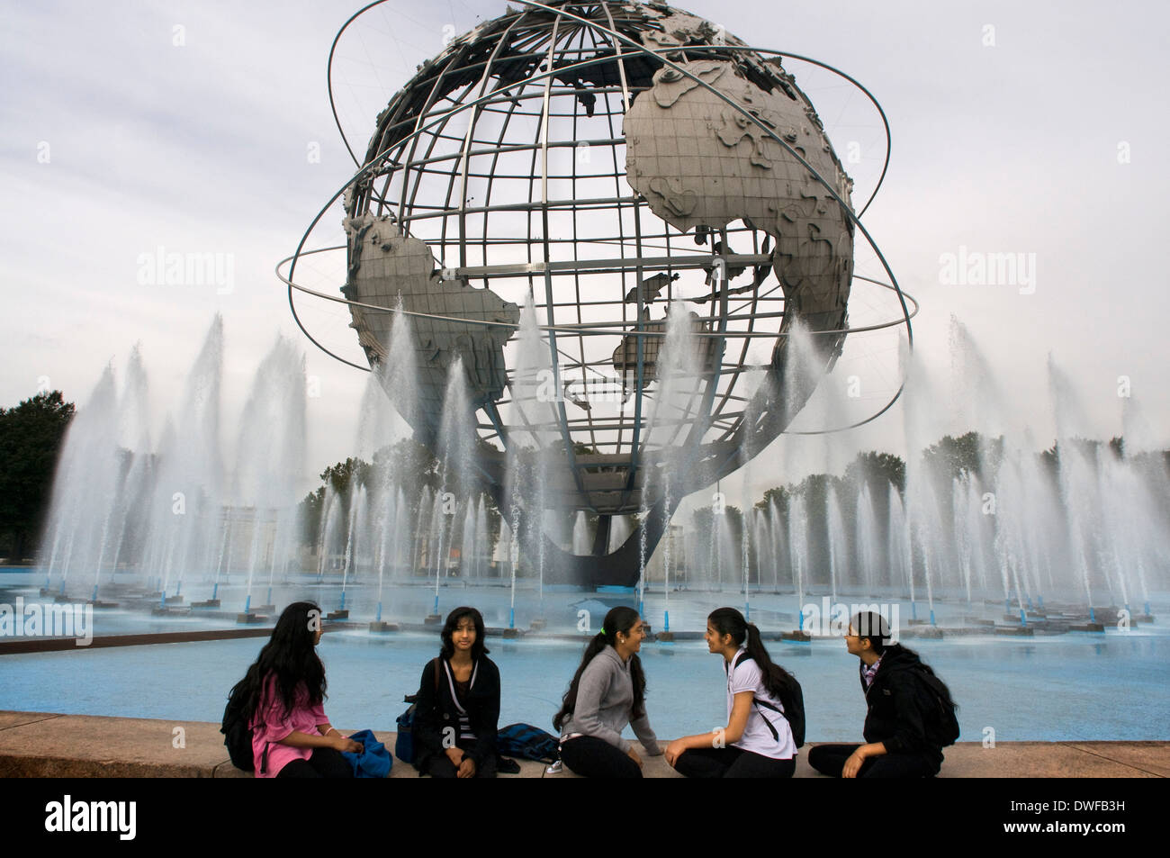Flushing Meadow - Corona Park. This park of 5 square kilometers , was built on a former garbage dump. The Flushing Meadows -Coro Stock Photo