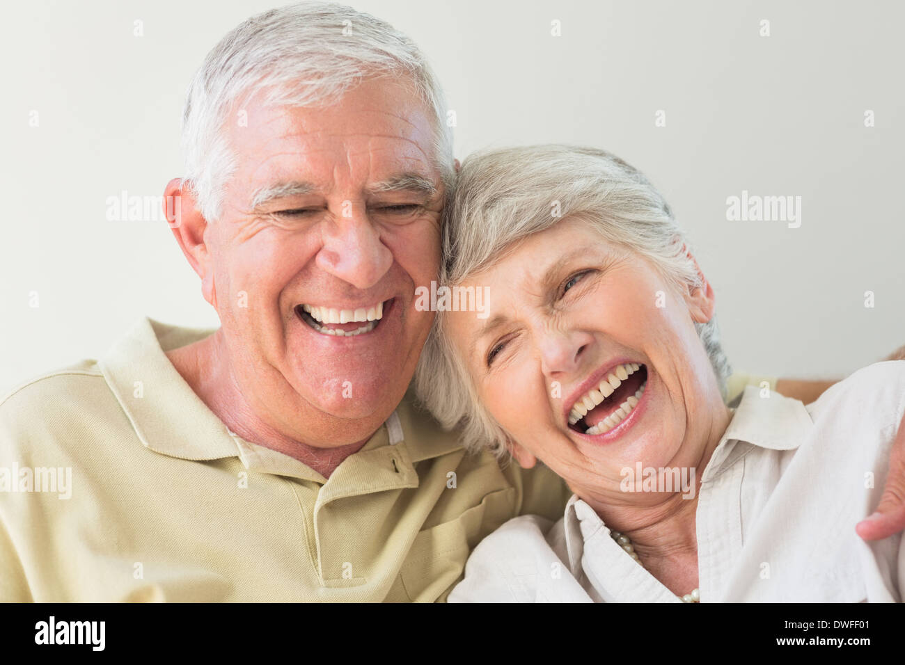 Senior couple laughing together Stock Photo