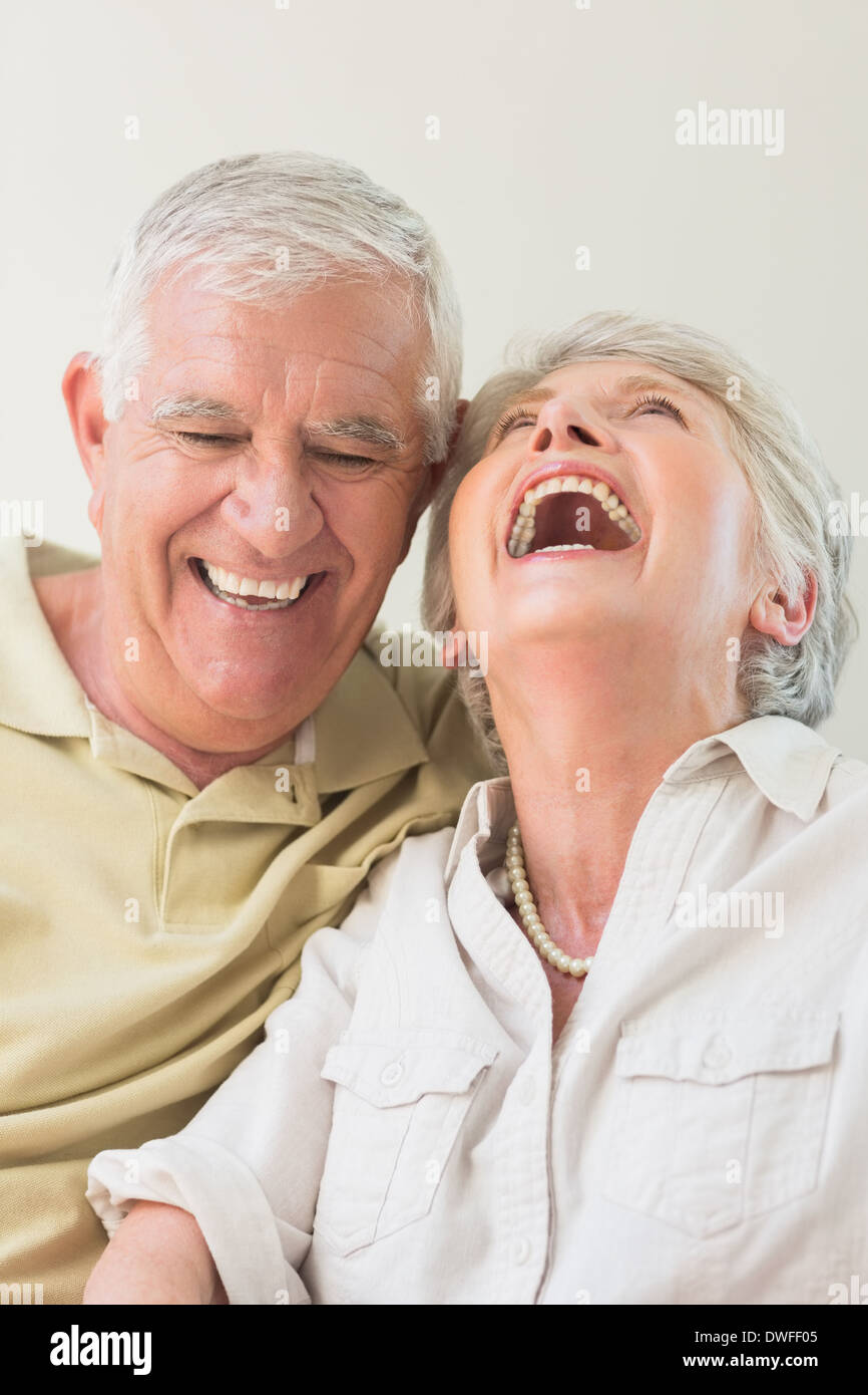 Senior couple laughing together Stock Photo