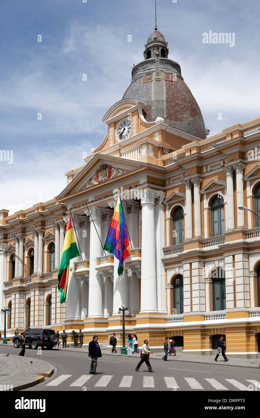 The government palace of Bolivia in Plaza Murillo La Paz Stock Photo