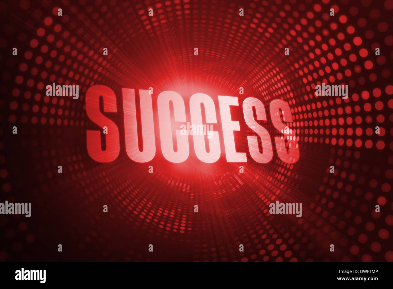 Success against red pixel spiral Stock Photo - Alamy