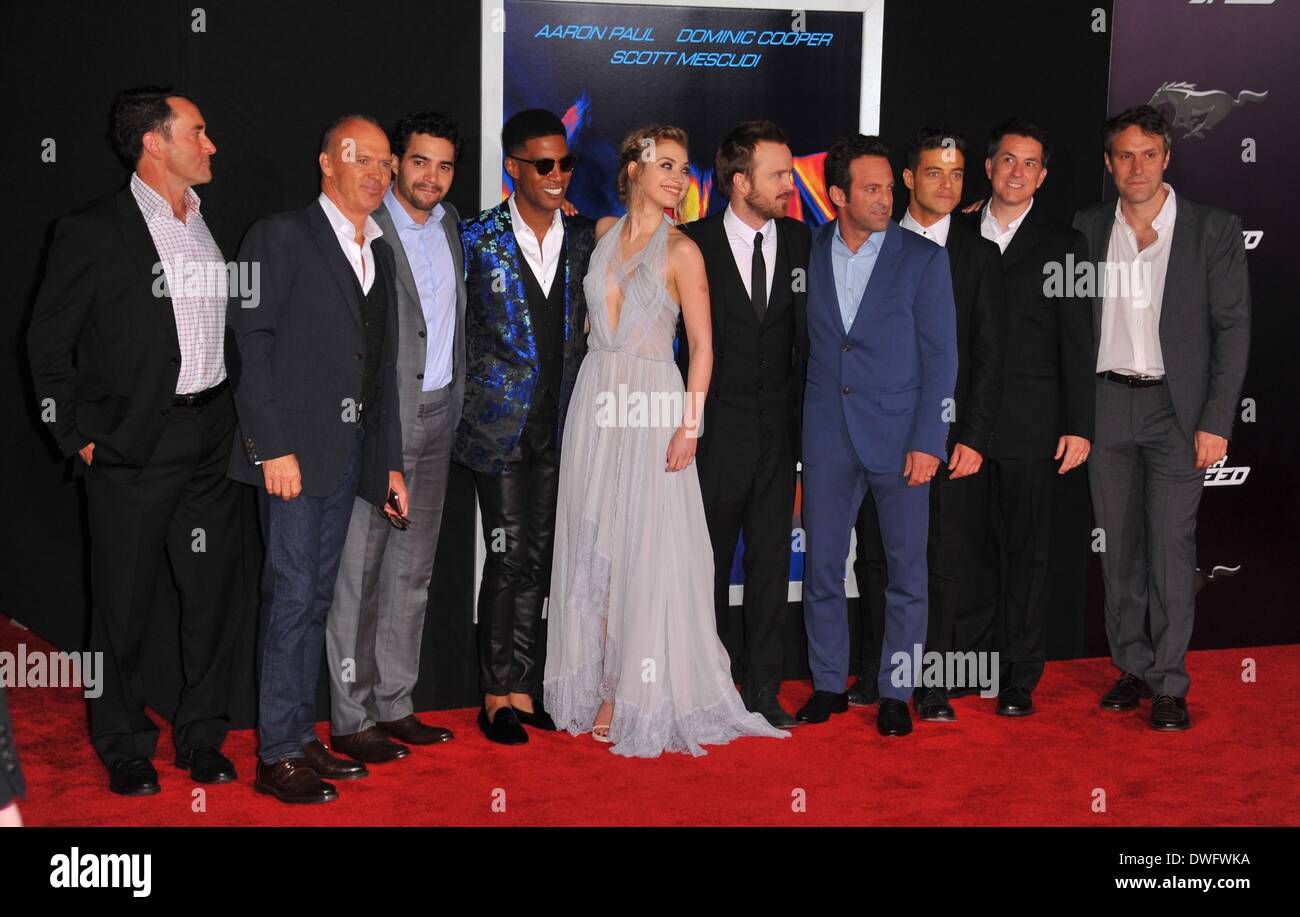 Los Angeles, CA, USA. 6th Mar, 2014. Need For Speed Cast at arrivals Stock  Photo - Alamy