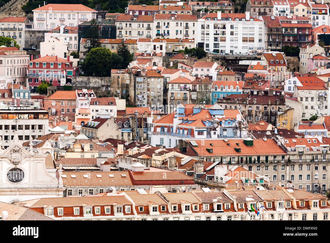 Lisbon city housing and apartments Portugal Stock Photo Alamy