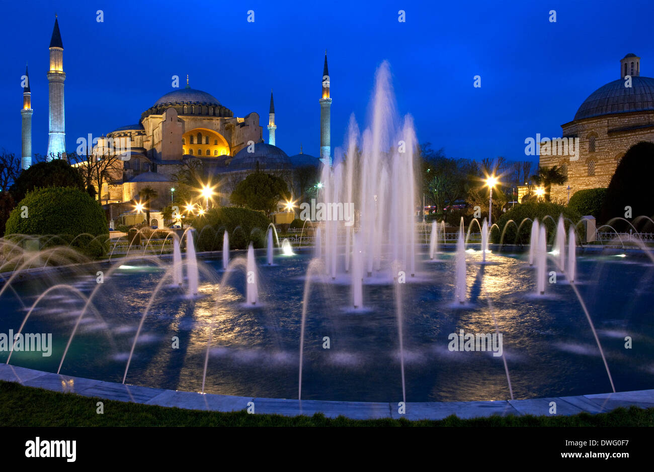 Hagia Sophia Mosque in the Sultanahmet area of Istanbul in Turkey Stock ...