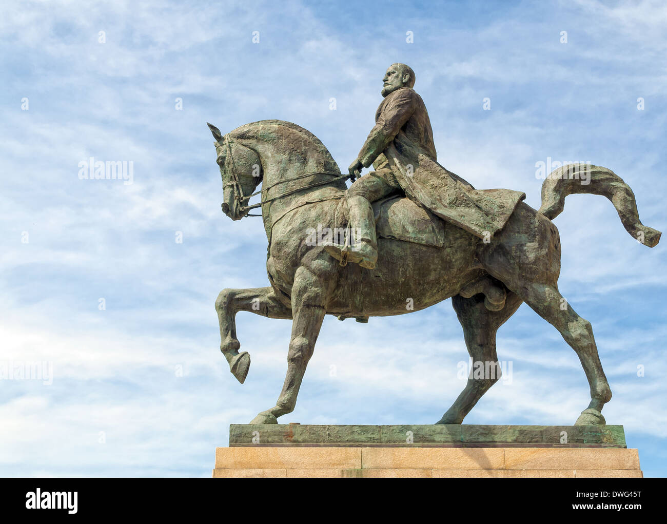Statue of the King Carol I on horse - Bucharest, Romania Stock Photo ...
