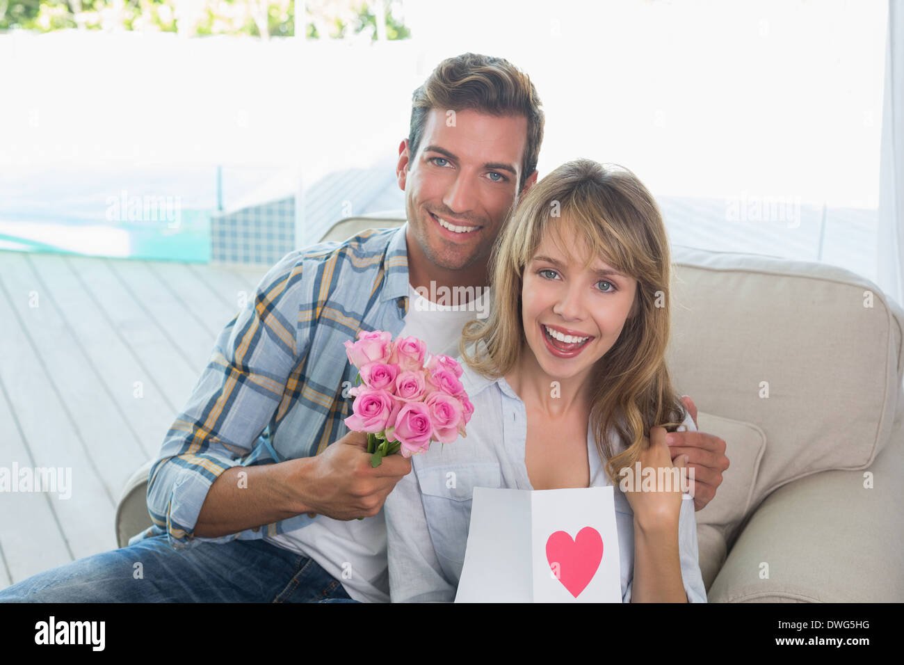 Loving couple flowers hi-res stock photography and images - Alamy