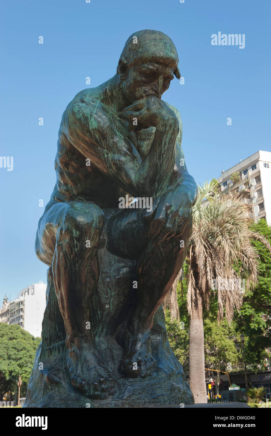 The Thinker sculpture, Buenos Aires Stock Photo