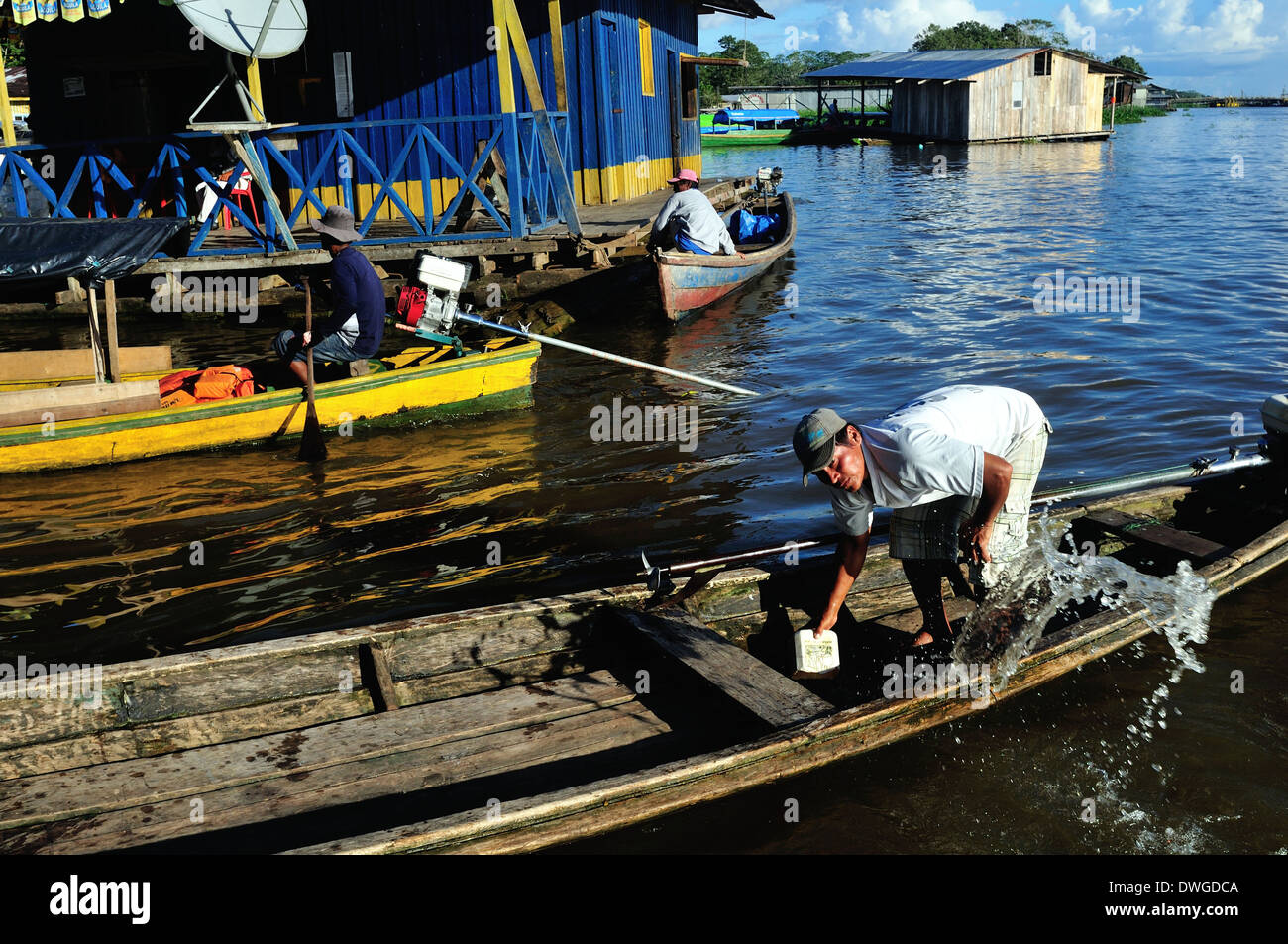 Harbour in LETICIA. Department of Amazonas.COLOMBIA. Stock Photo
