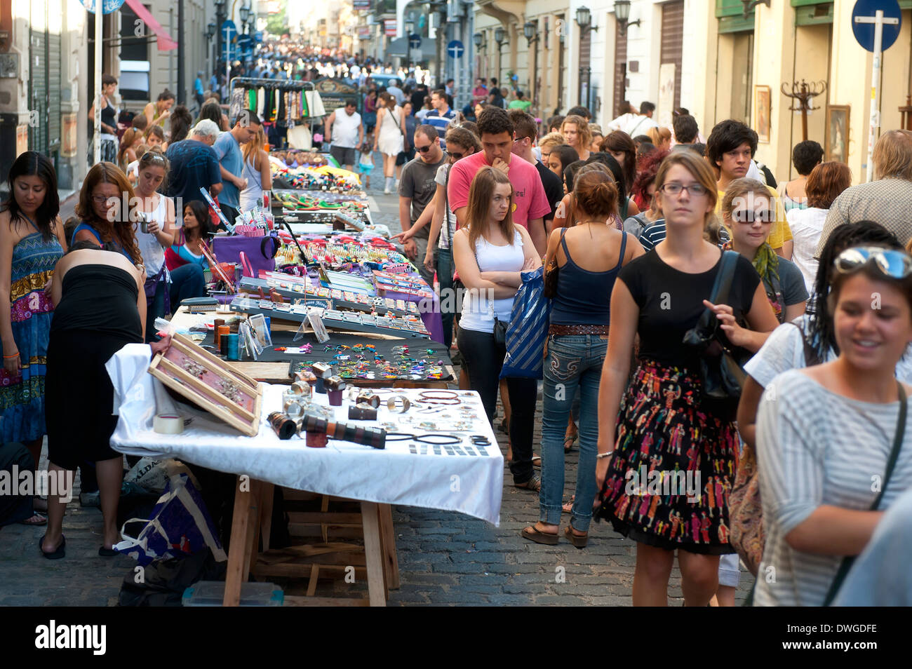 Sunday flea market, Buenos Aires Stock Photo