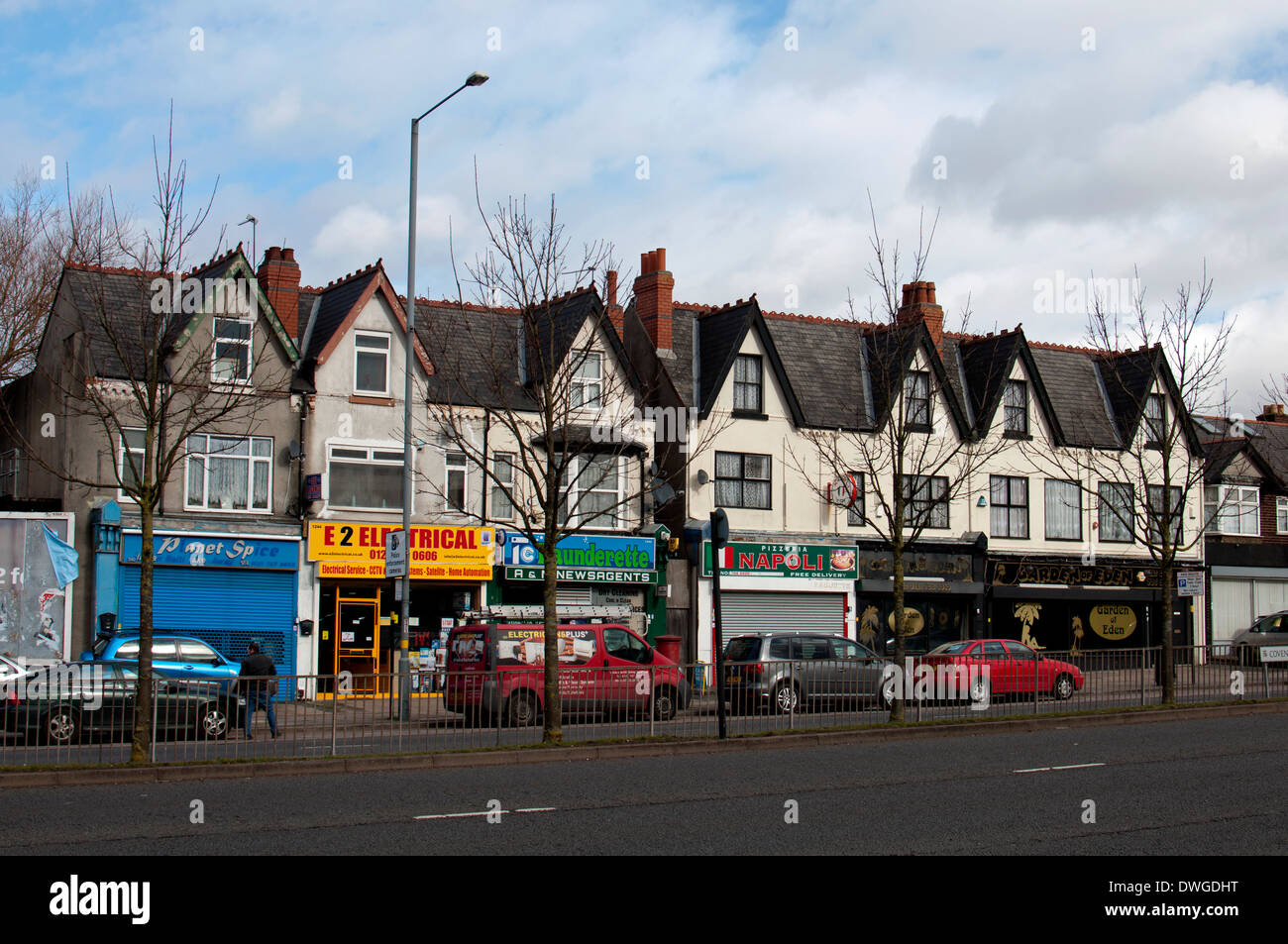 Shops on the A45 Coventry Road, Yardley, Birmingham, UK Stock Photo Alamy