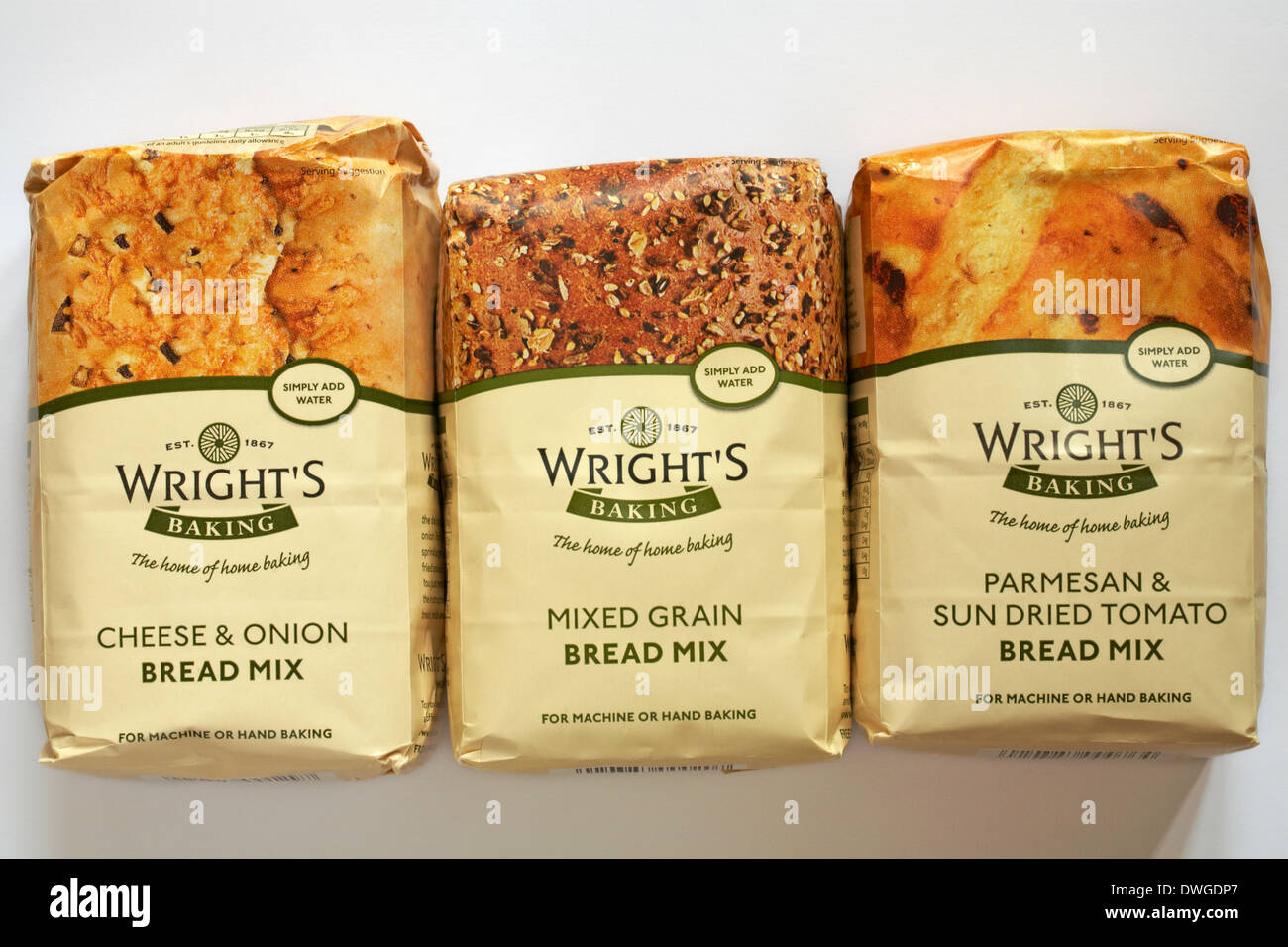 Wrights baking bread mixes cheese & onion bread mix, mixed grain