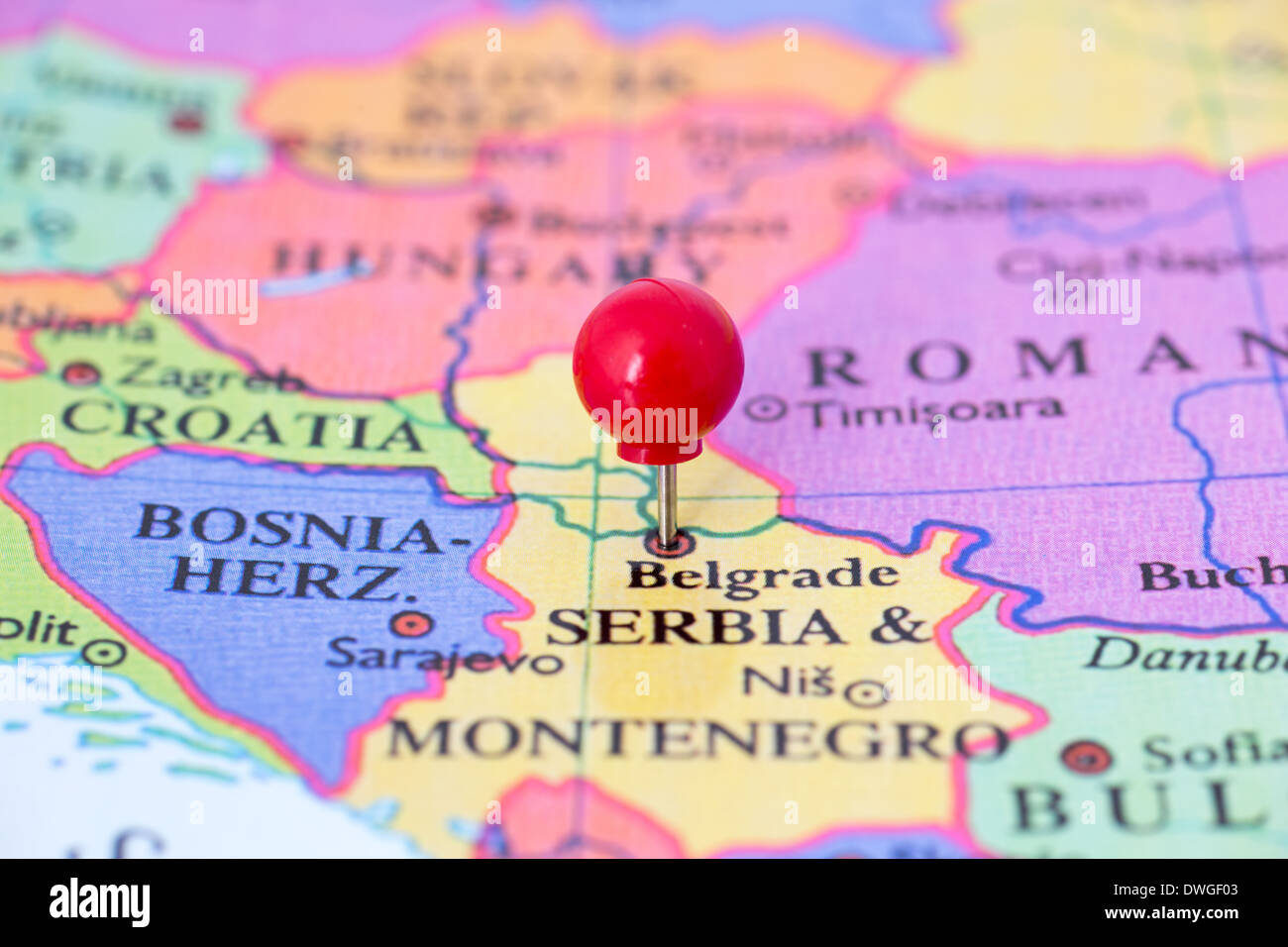 Map Of Serbia High Resolution Stock Photography And Images Alamy