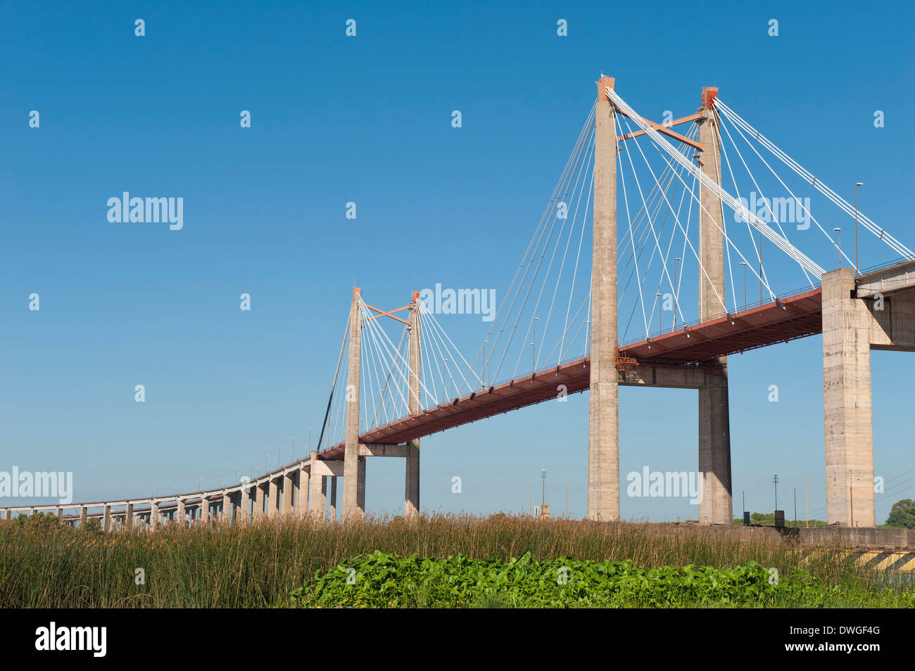 Zarate Brazo Largo Bridge, Zarate Stock Photo