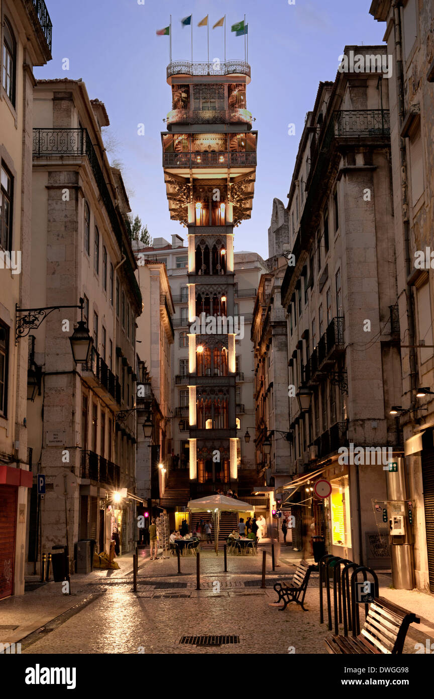 Santa Justa Lift, Lisbon Stock Photo