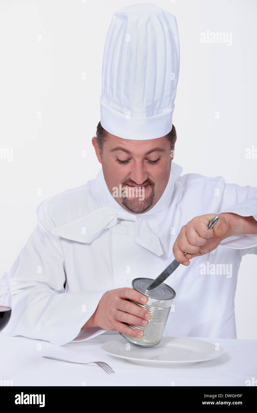 Opening can with knife hires stock photography and images Alamy