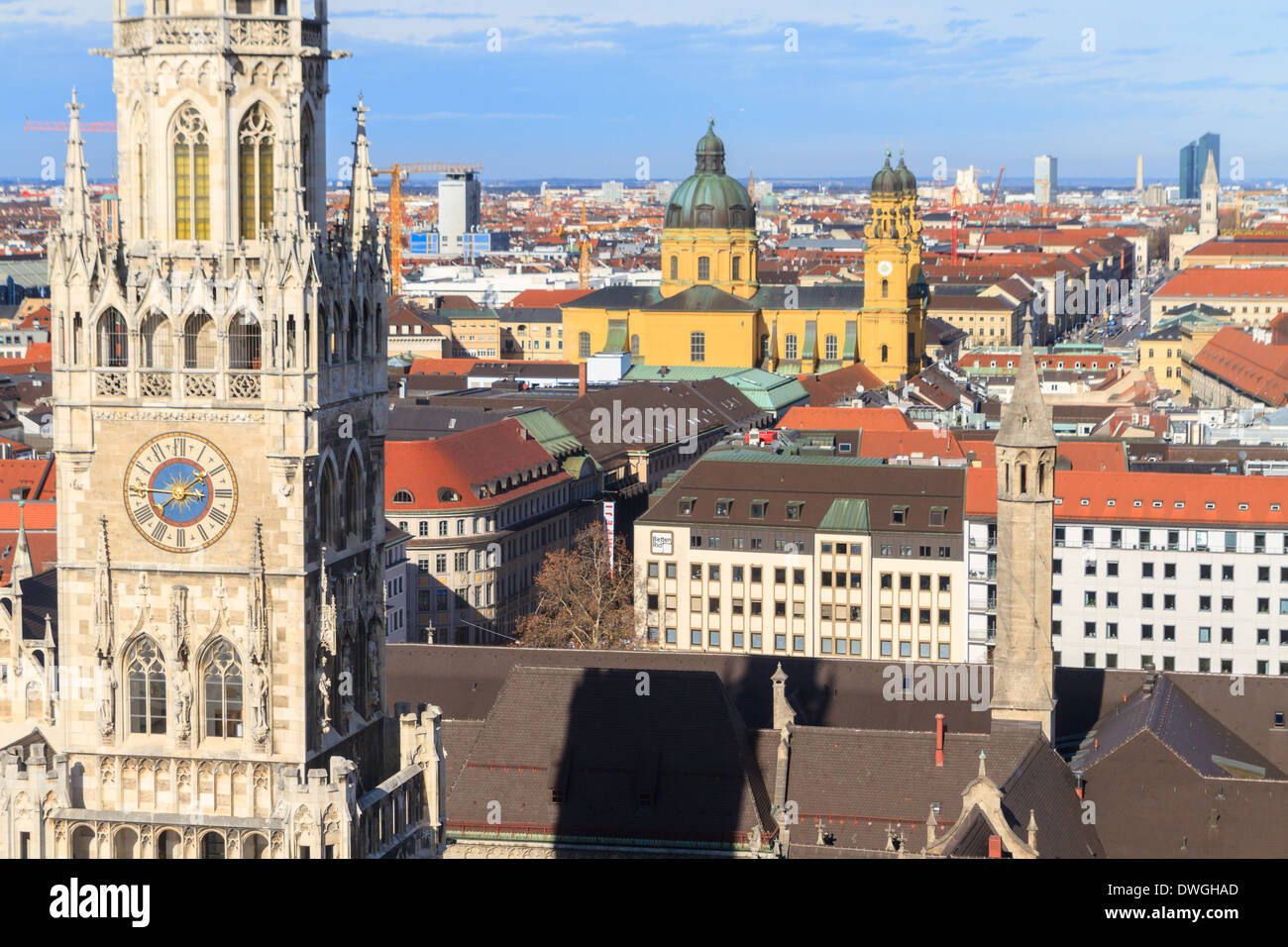 Munich, Gothic City Hall at Marienplatz, Bavaria, Germany Stock Photo