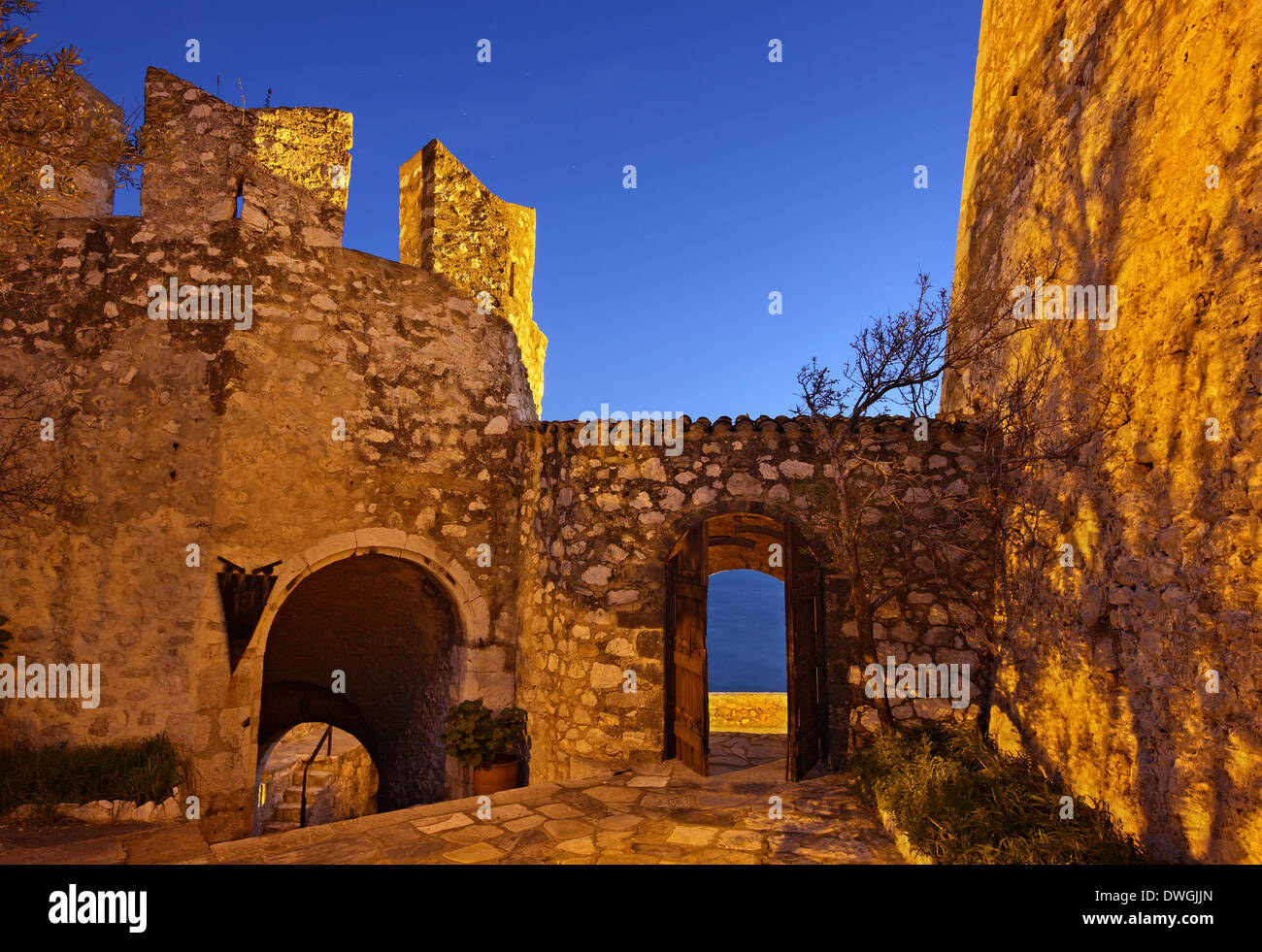 Bourtzi castle, one of the 3 castles of Nafplio town, Argolis ('Argolida'), Peloponnese, Greece Stock Photo