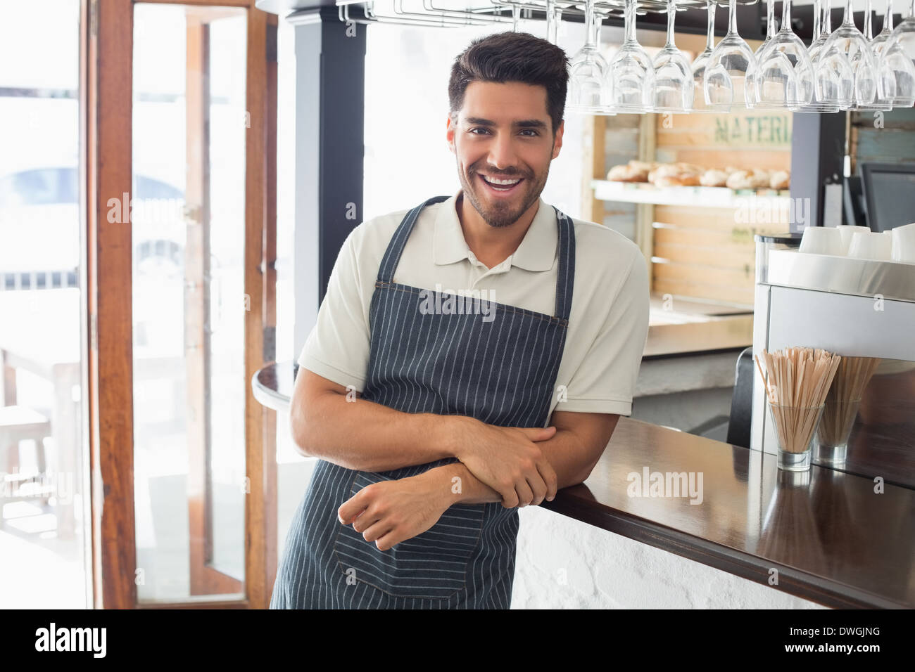 Cafe bar counter young hi-res stock photography and images - Alamy