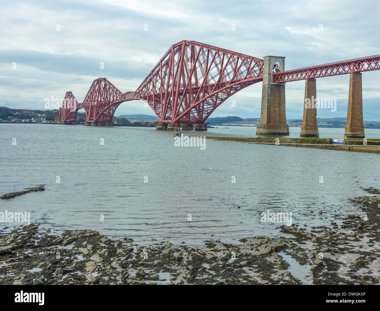 The Forth Railway Bridge near Edinburgh, Scotland Stock Photo