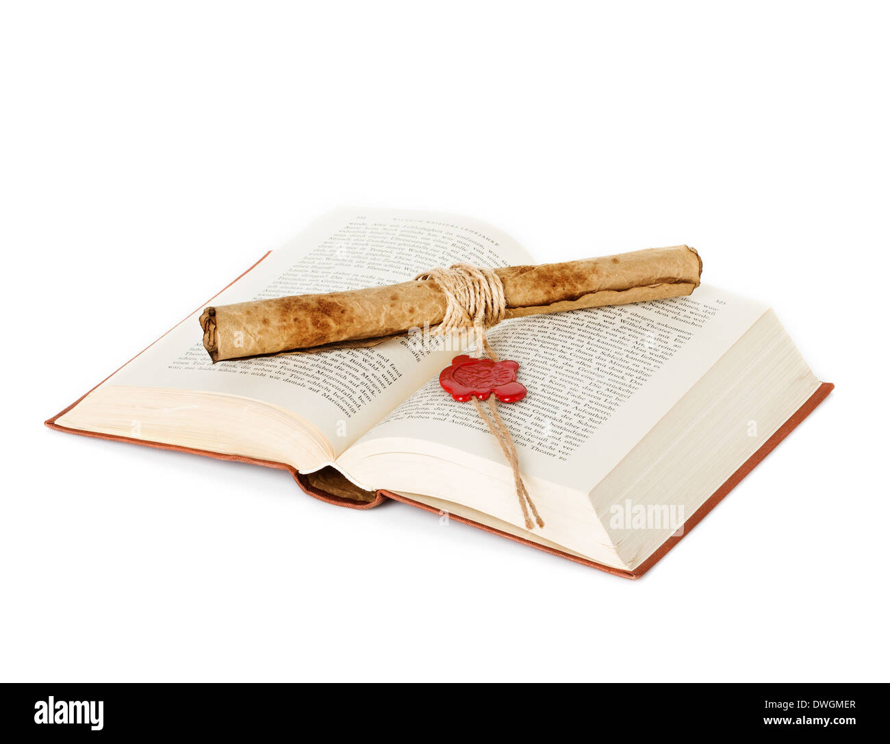 Open Vintage Book With A Quill Pen Stock Photo Download