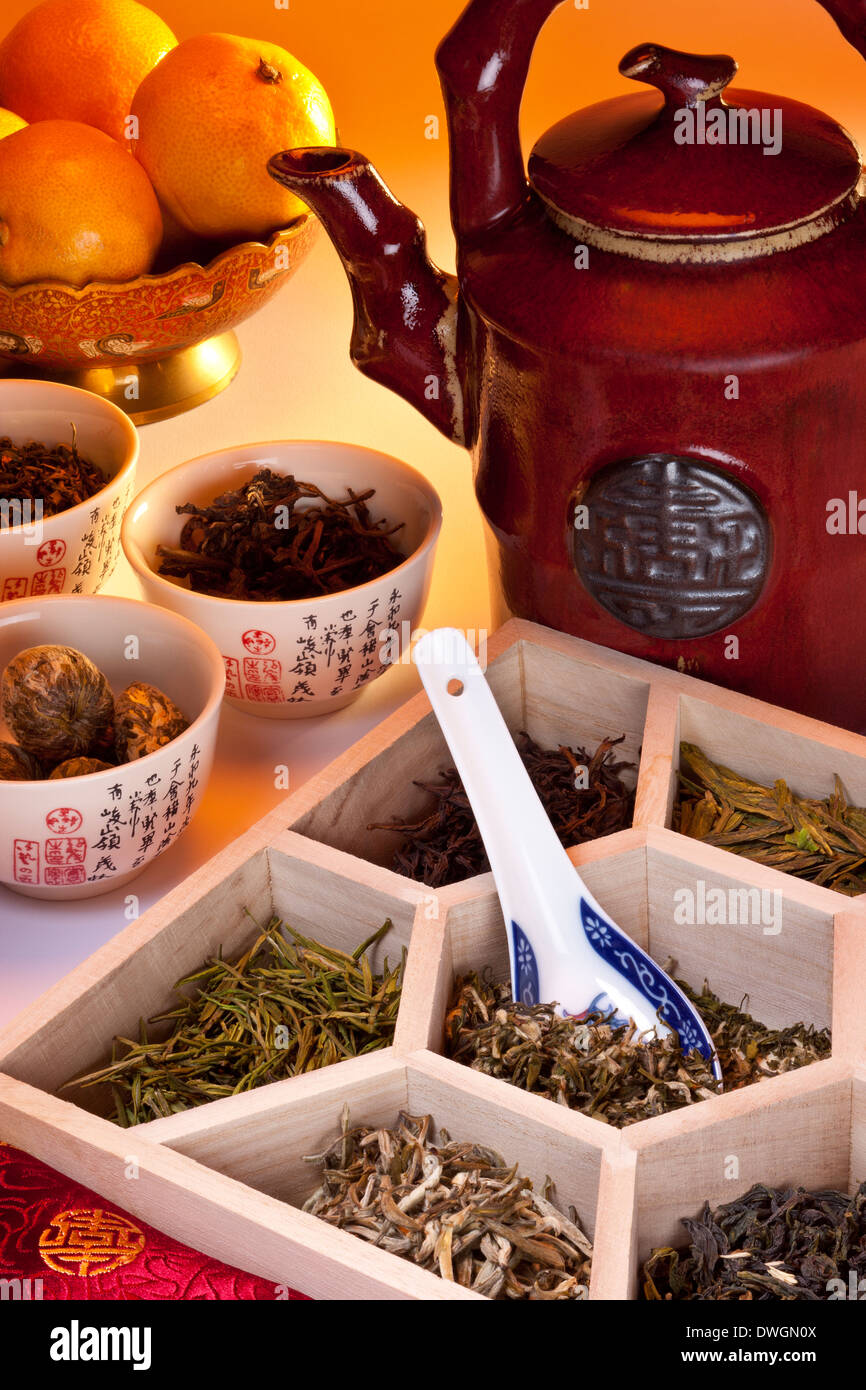 A selection of Chinese herbal teas Stock Photo Alamy