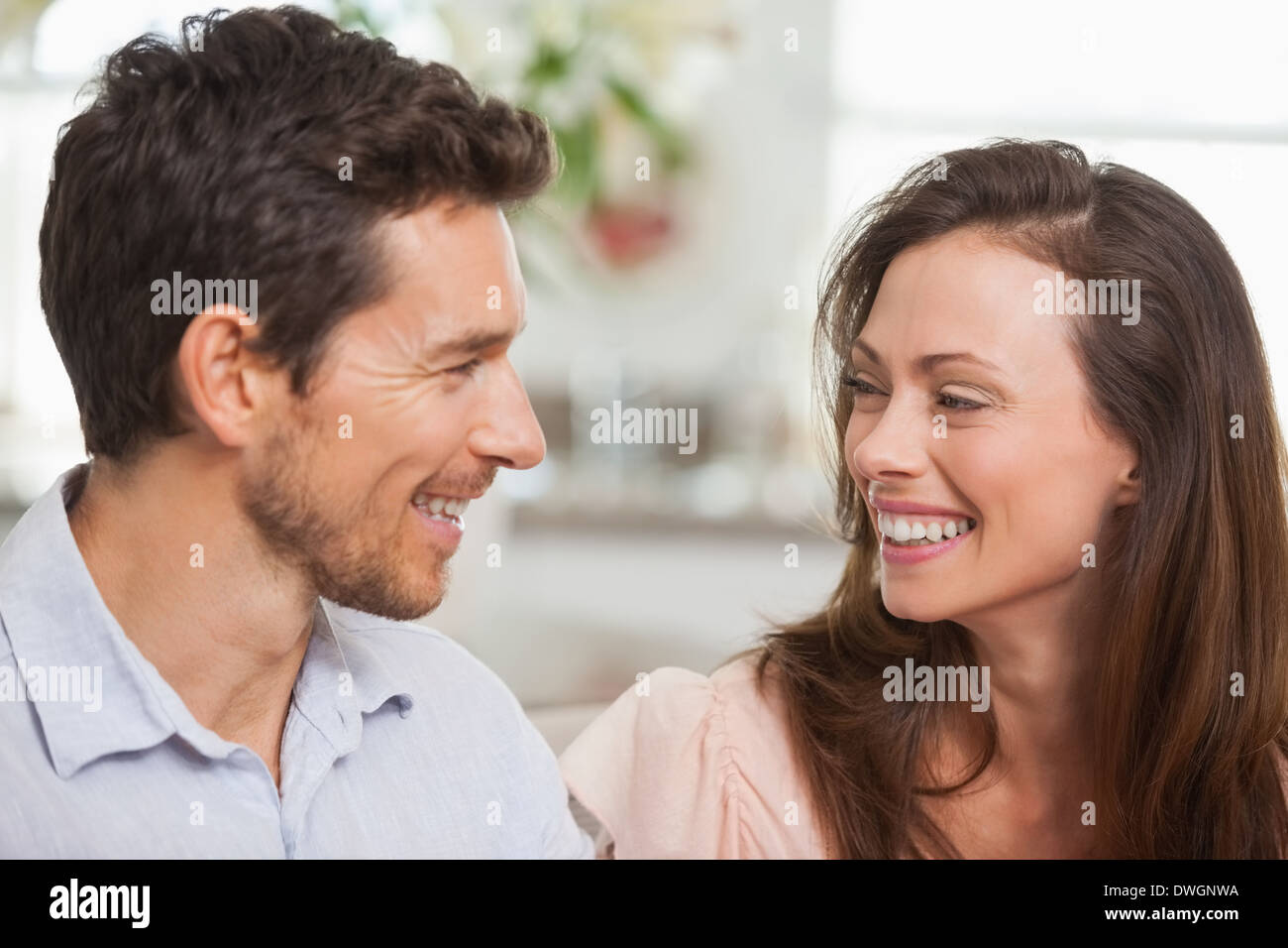 Smiling loving close young hi-res stock photography and images - Alamy