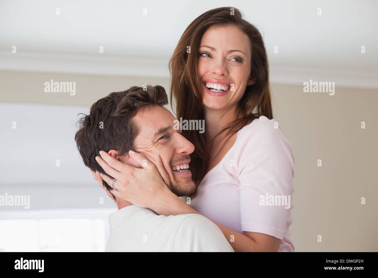 Side view smiling loving man hi-res stock photography and images - Alamy
