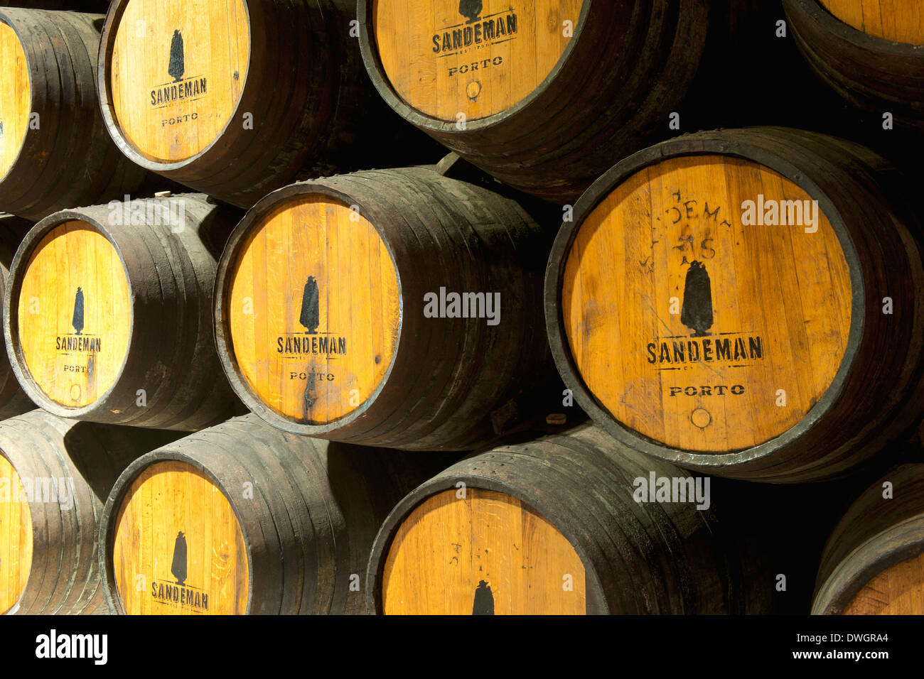Sandeman storehouse, Vila Nova de Gaia Stock Photo