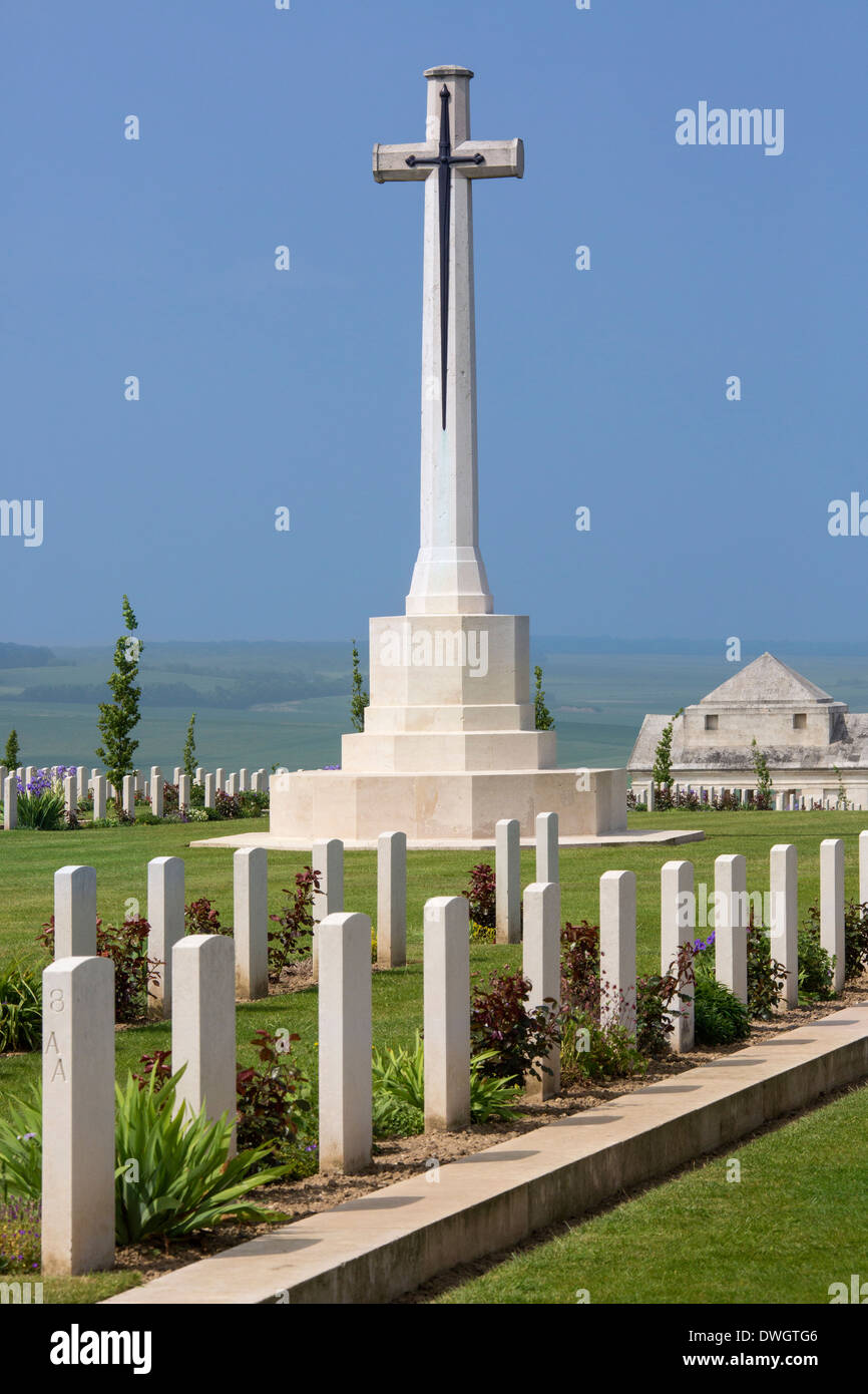 Australian Cemetery in the Vallee de la Somme in the Le Nord & Picardy region of France Stock Photo