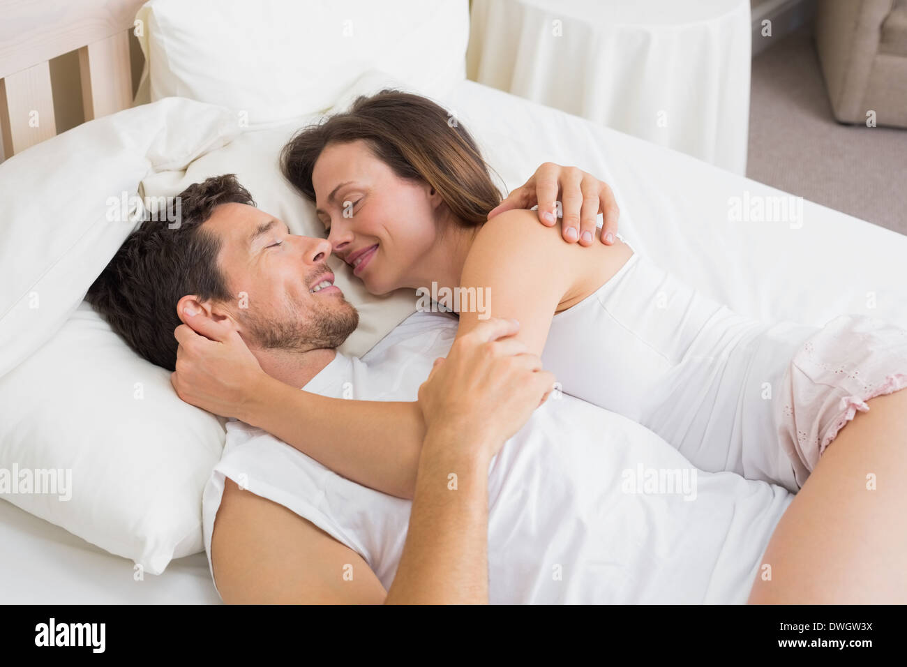 Relaxed Couple Sleeping Together In Bed Stock Photo Alamy Relaxed Couple Sleeping Together In Bed Stock Photo Alamy