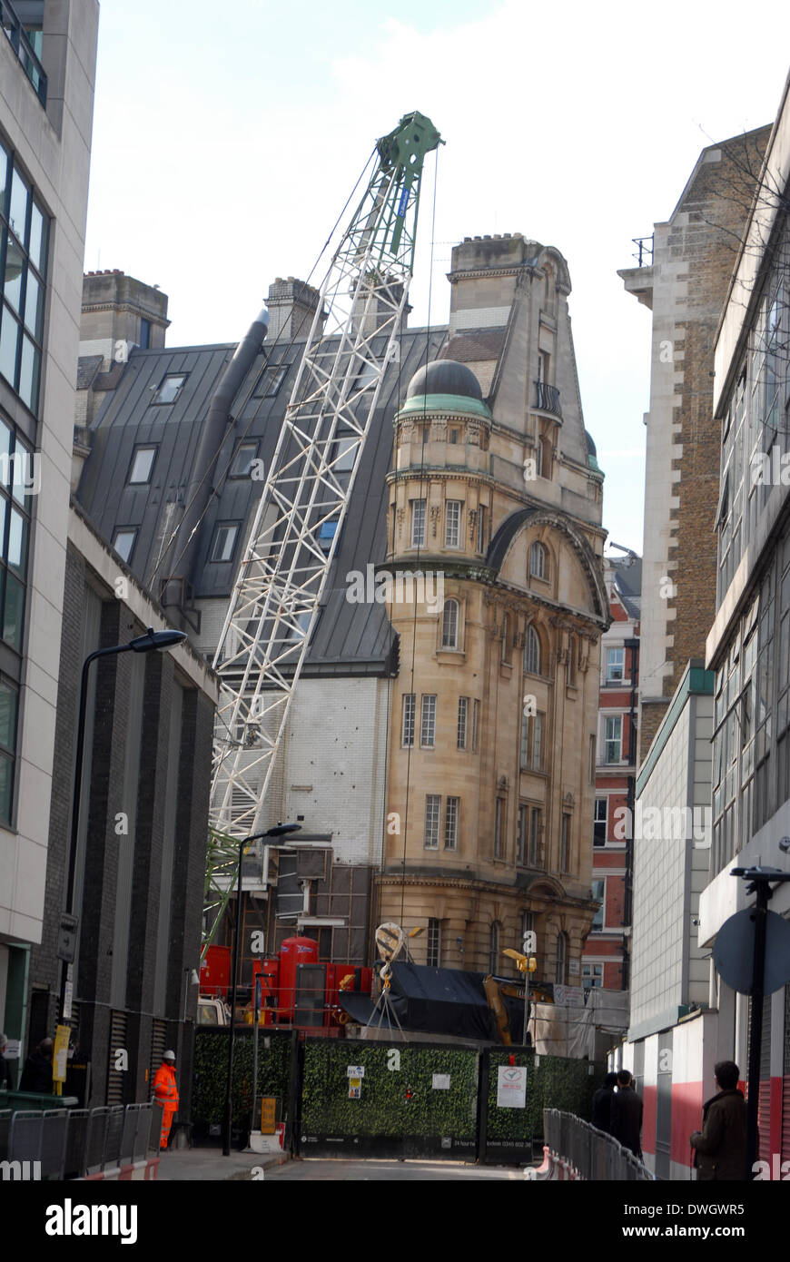 Holborn, London. 7th March 2014. Crossrail construction worker killed ...