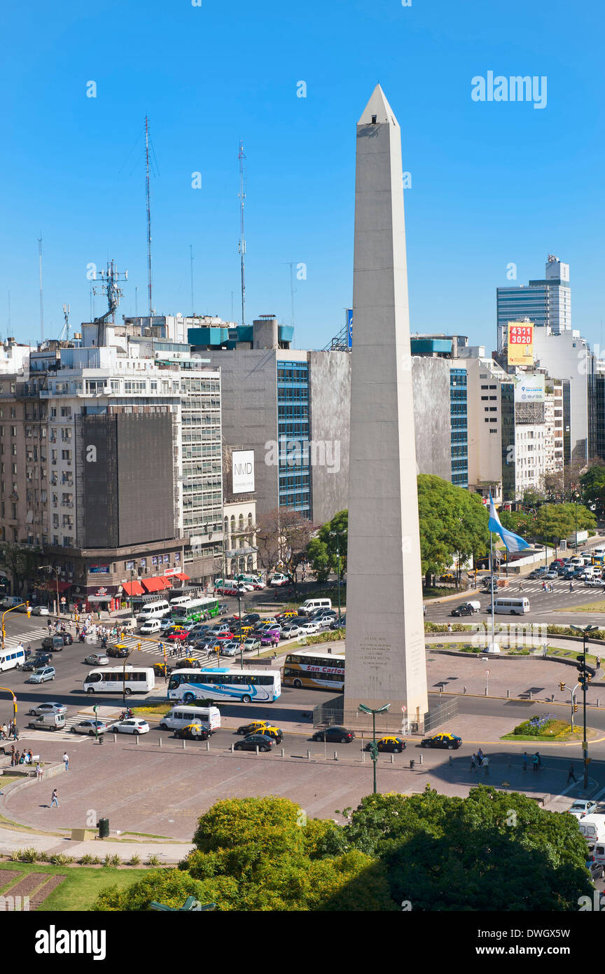 Buenos Aires, Avenida 9 de Julio Stock Photo