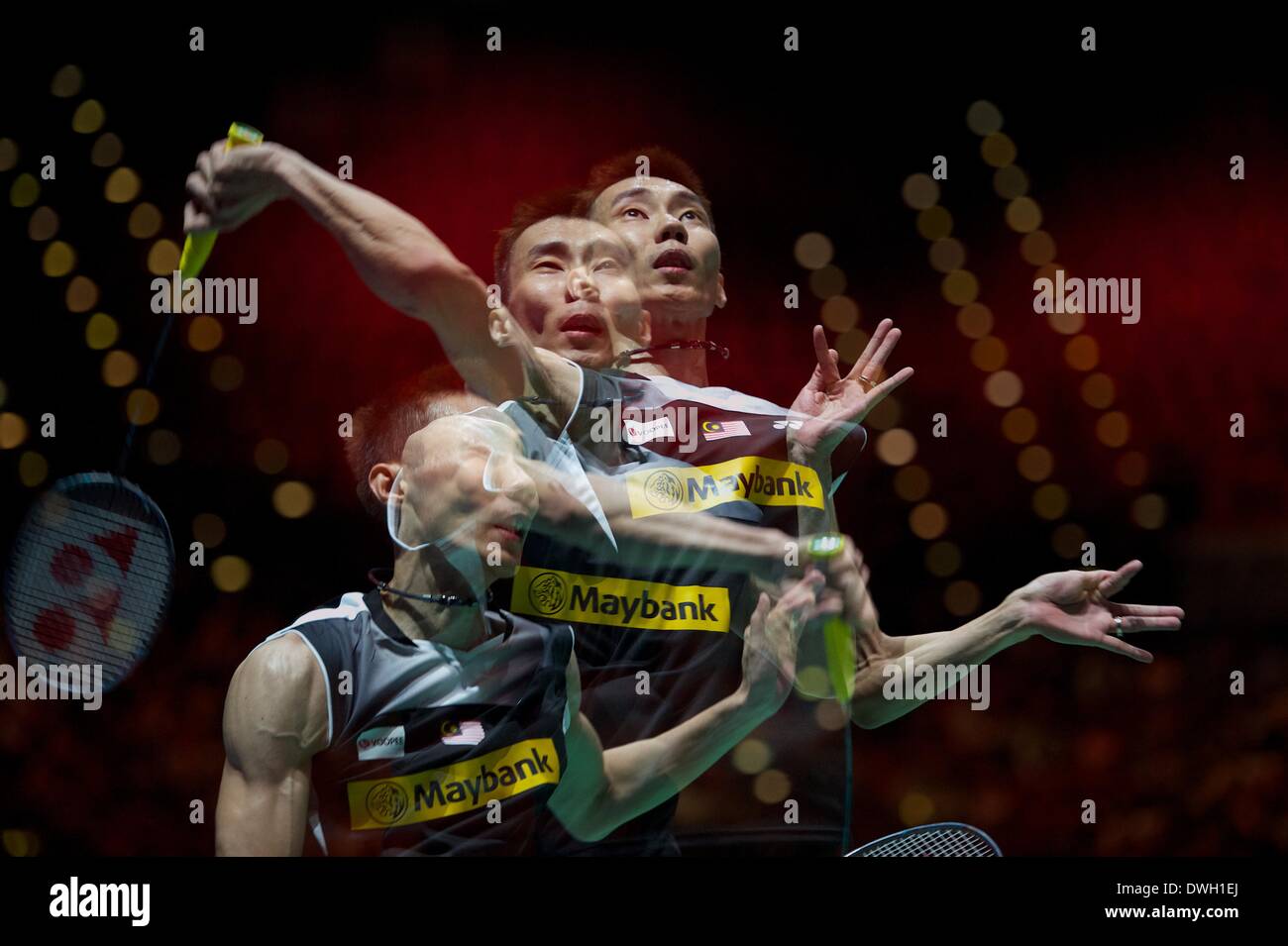 Birmingham, UK. 08th Mar, 2014. Lee Chong Wei during Yonex All England Open Badminton Championships from the National Indoor Arena. Credit:  Action Plus Sports/Alamy Live News Stock Photo