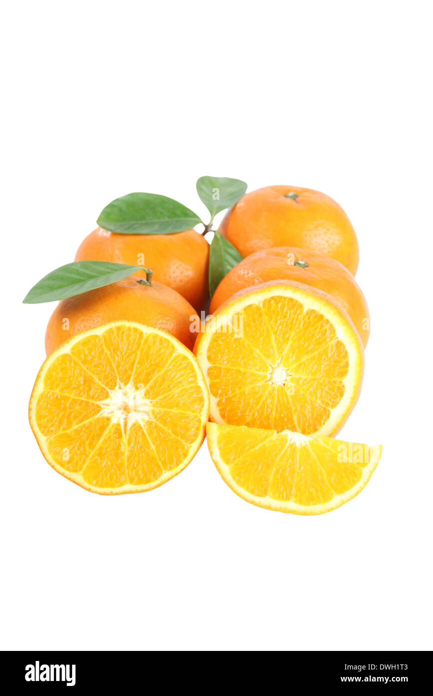 Mandarin oranges isolated on white background Stock Photo Alamy