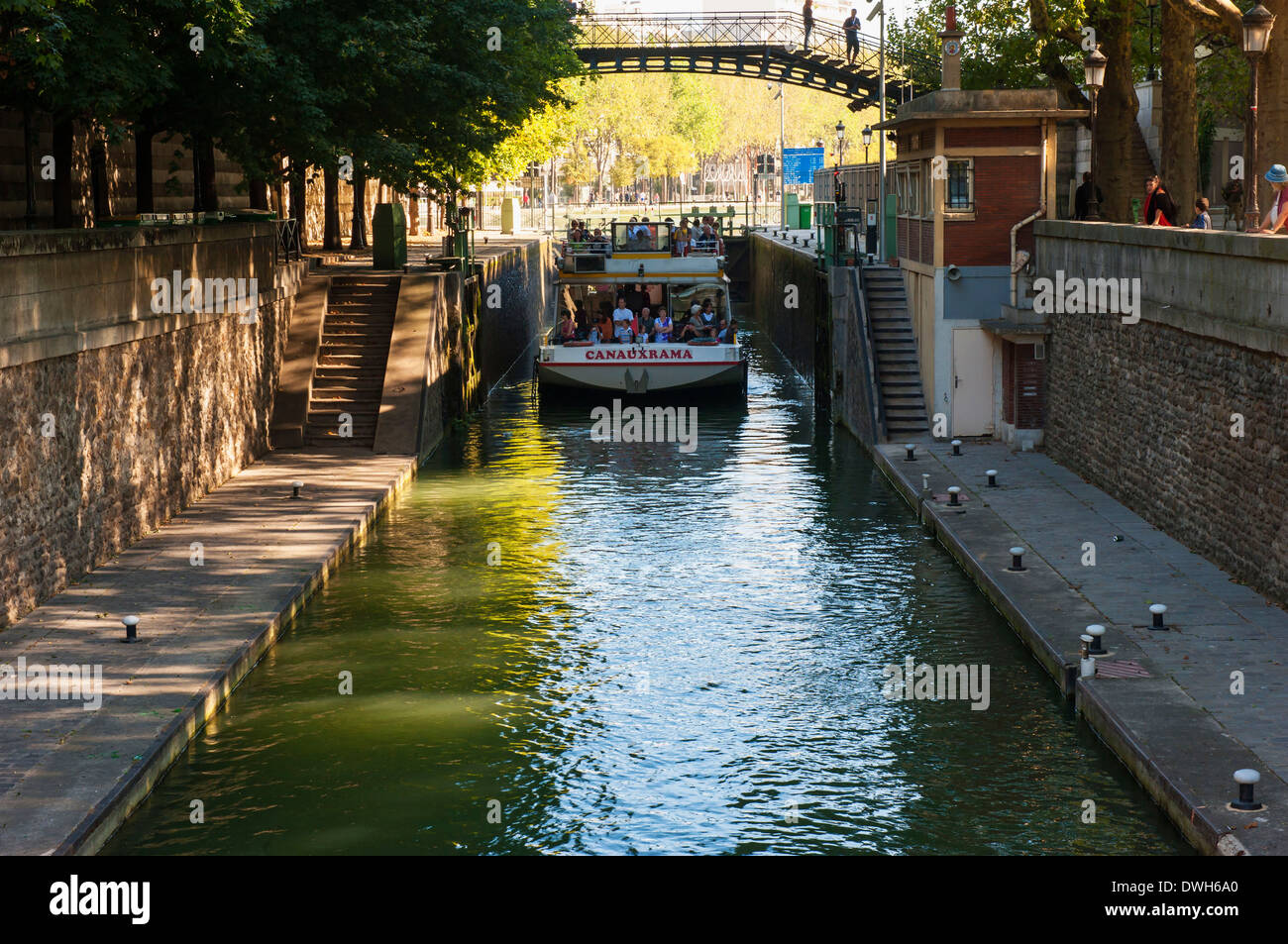 Canal Saint-Martin, Paris Stock Photo