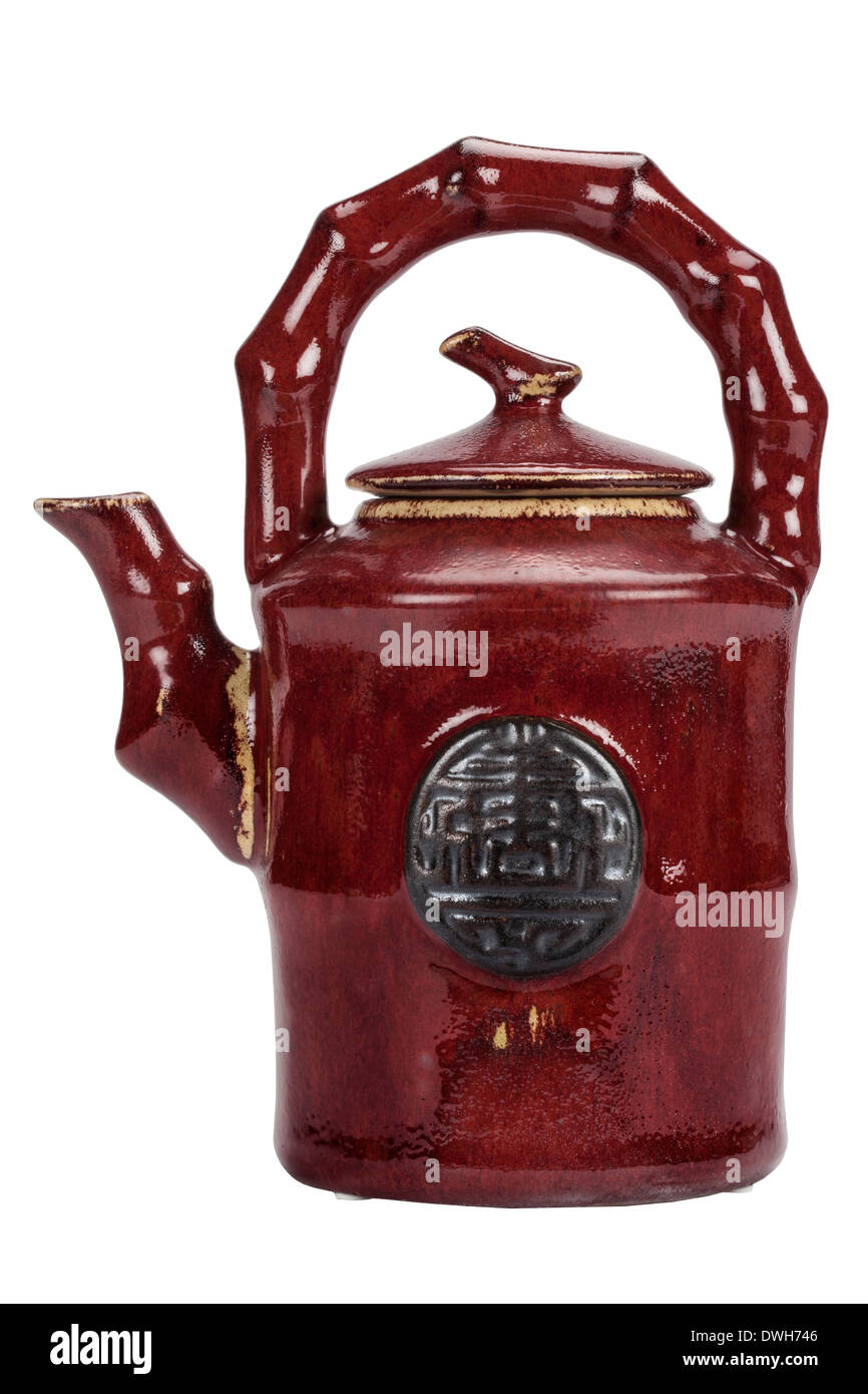 An oriental style teapot isolated Stock Photo Alamy