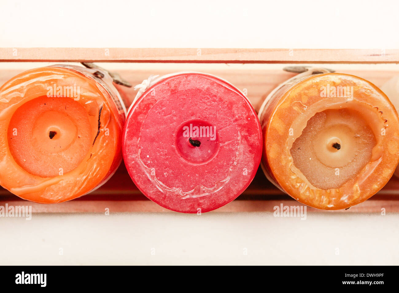 Three red candles hi-res stock photography and images - Alamy