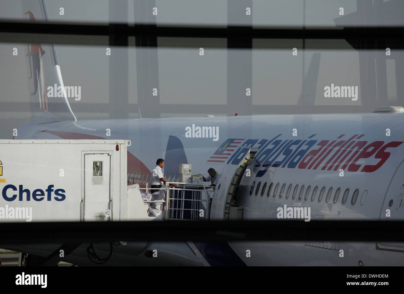 Malaysia Airlines airplane at Kuala Lumpur airport in Malaysia Stock Photo