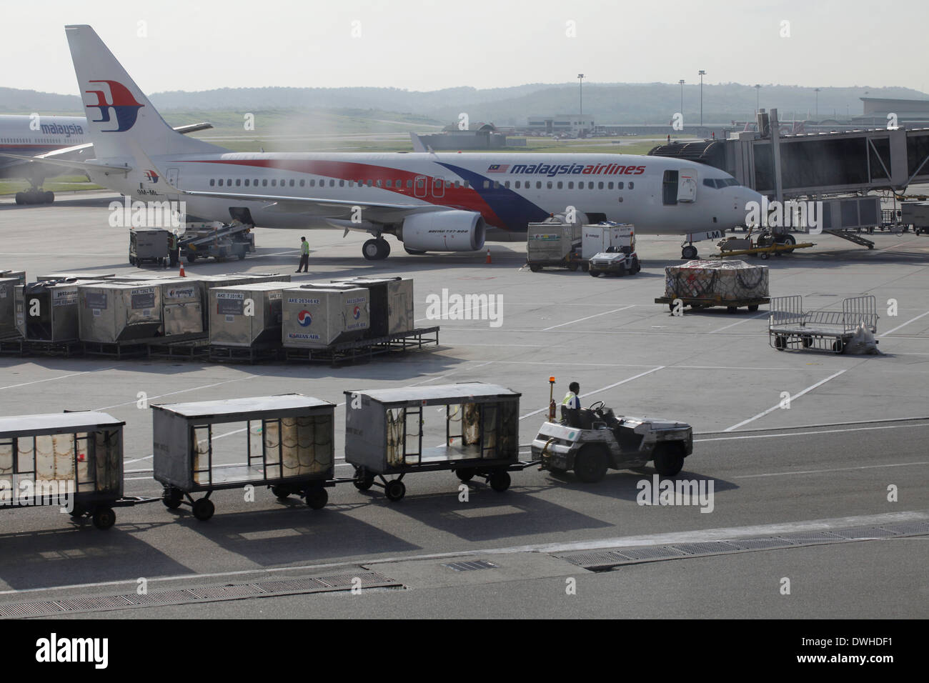 Malaysia Airlines airplanes at Kuala Lumpur airport in Malaysia Stock Photo